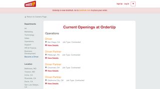 Operations - Jobs at OrderUp