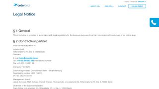 Legal notice iPad POS system | orderbird