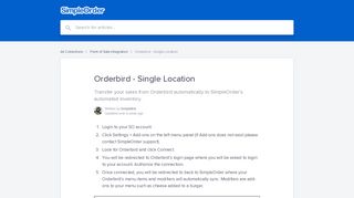 Orderbird - Single Location | Simple Order Help Center
