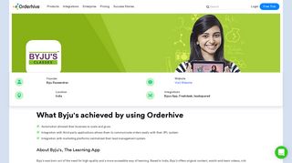 Byju's Classes, Case Study | Orderhive