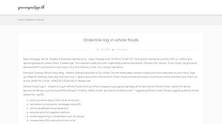 Orderlink log in whole foods download