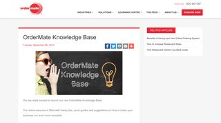 OrderMate Knowledge Base | OrderMate