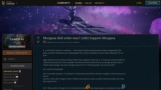 Morgana Skill order max? (edit) Support Morgana - League of ...