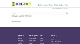 OrderPort - Sign Up