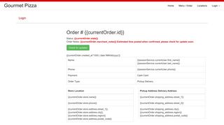 Gourmet Pizza - OrderSnapp