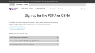 PSMA or OSMA pre-sign up info - Ordnance Survey