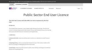 End User Licence for use by public sector ... - Ordnance Survey