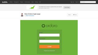 New Ordoro login page by Matt Omohundro | Dribbble | Dribbble