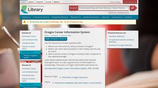 Oregon Career Information System | Multnomah County Library
