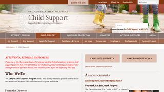 Child Support - Oregon Department of Justice : Child Support