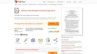 Crims Background Check Login - Fill Online, Printable, Fillable, Blank ...