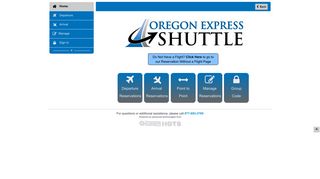 Oregon Express Shuttle's Online Reservation System