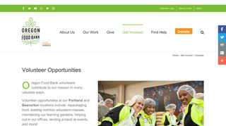 Volunteer Opportunities - Oregon Food Bank