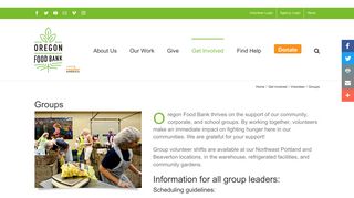 Group Volunteer Opportunities - Register your ... - Oregon Food Bank