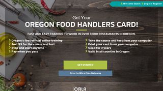 Oregon Food Handlers Card