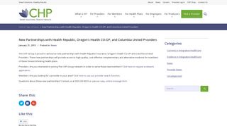 New Partnerships with Health Republic, Oregon's Health CO-OP, and ...