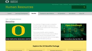 Benefits - Human Resources - University of Oregon
