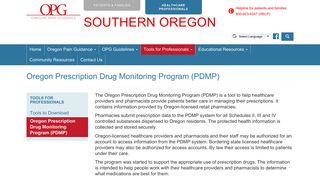 Oregon Prescription Drug Monitoring Program (PDMP) - Healthcare ...
