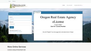 Oregon Real Estate Agency eLicense - MicroPact