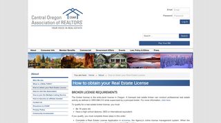How to obtain your Real Estate License - Central Oregon Association ...