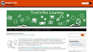 Blackboard and Canvas - Tech'd Out Learning - OSU Blogs