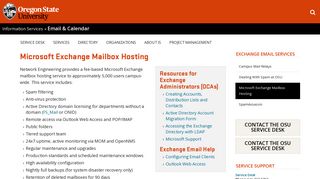 Microsoft Exchange Mailbox Hosting - Information Services | Oregon ...