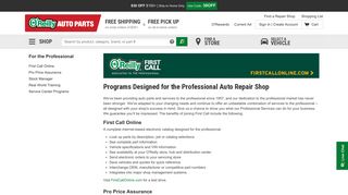 Professional Customer - First Call | O'Reilly Auto Parts