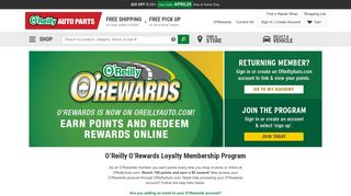O'Rewards - Login | O'Reilly Auto Parts