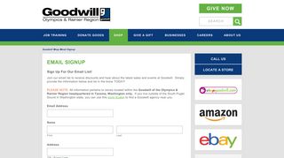 Email Signup - Goodwill