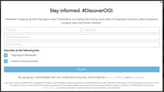 OrganiGram - Client Registration Form