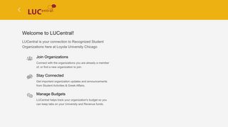 Loyola University Chicago | LUCentral - OrgSync