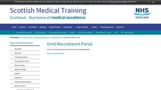 Oriel Recruitment Portal - Scottish Medical Training - NHS Scotland