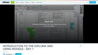 INTRODUCTION TO THE DIPLOMA AND USING MOODLE - DAY 1 on ...