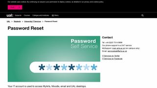 Password Reset | UAL