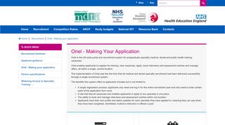 Specialty Training > Recruitment > Oriel - Making your application