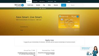 Oriental Bank of Commerce SBI Credit Card - Apply Now | SBI Card