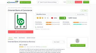 ORIENTAL BANK OF COMMERCE Review, Branches, Internet ...