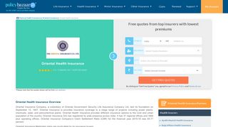 Oriental Health Insurance | Mediclaim, Reviews, Renewal - PolicyBazaar