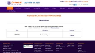 Portal Communication - OICL - Oriental Insurance