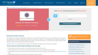 Oriental Two Wheeler Insurance | Plans, Reviews, Benefits
