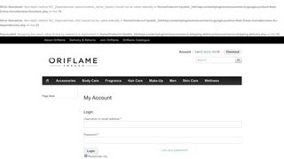 My Account | Oriflame Shop - Buy Online