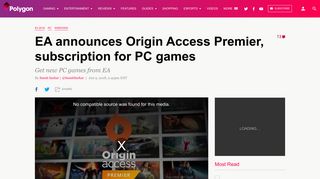EA announces Origin Access Premier, subscription for PC games ...