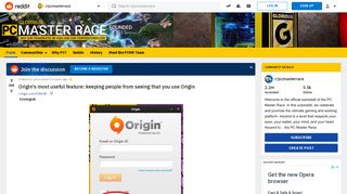 Origin's most useful feature: keeping people from seeing that you ...