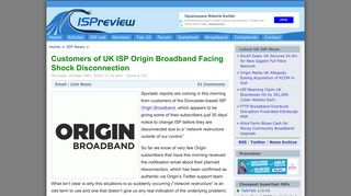 Customers of UK ISP Origin Broadband Facing Shock Disconnection ...