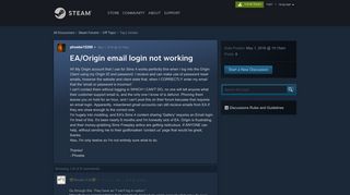 EA/Origin email login not working :: Off Topic - Steam Community