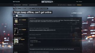 Origin keep offline, can't get online - Battlelog - Battlefield