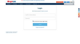 OriginLab - Login