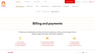 Billing & payments - Origin Energy