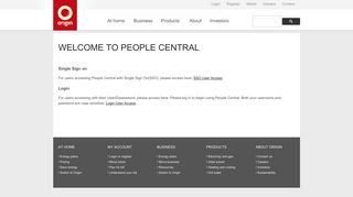 Welcome to People Central - Origin Energy