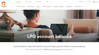 Check Your Origin LPG Account Balance - Origin Energy